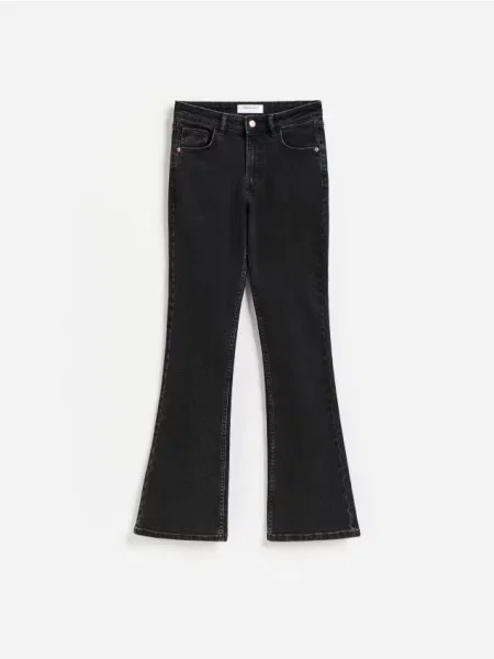 Reserved Blugi flare negru
