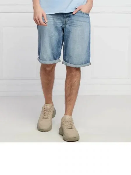 GUESS Pantaloni scurți Sonny | cu adaos de in albastru