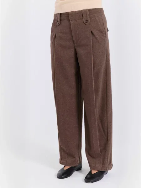 NORR Pantaloni Mayia închis maro