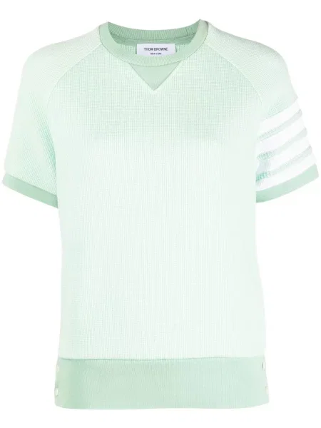 Tricou Thom Browne cu dungi verde