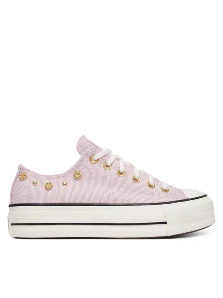 Кеды Converse на платформе розовые
