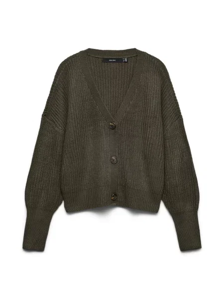 VERO MODA Kardigan VMLea tmavě zelená