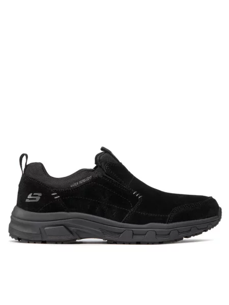 Sneakersy Skechers sznurowane zamszowe casual czarne