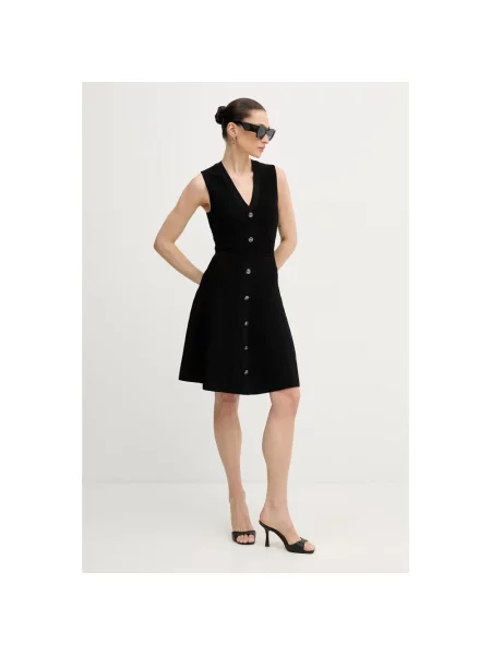 Sukienka mini Guess z bursztynem czarna