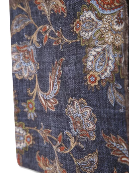Fular Dell'oglio cu model floral cu imagine albastru