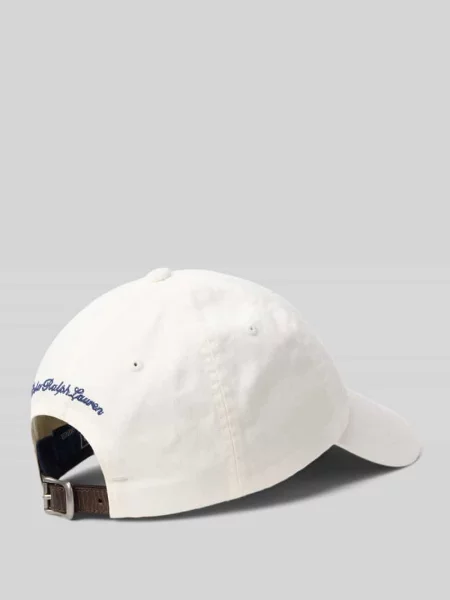 Czapka z daszkiem z wyhaftowanym logo Polo Ralph Lauren biała