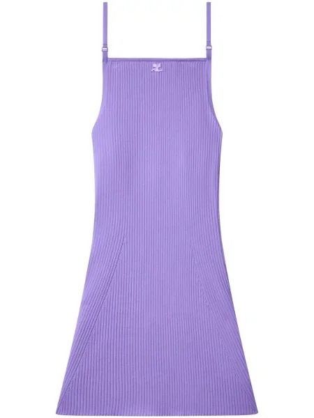Rochie mini Courreges tricotate de costum violet