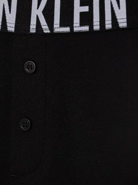 Calvin Klein Underwear gyerek kétrészes pizsama elasztánnal fekete