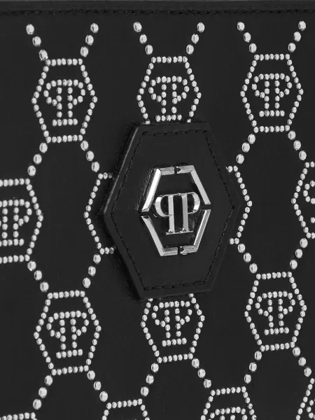 Портмоне Philipp Plein с шипове черно