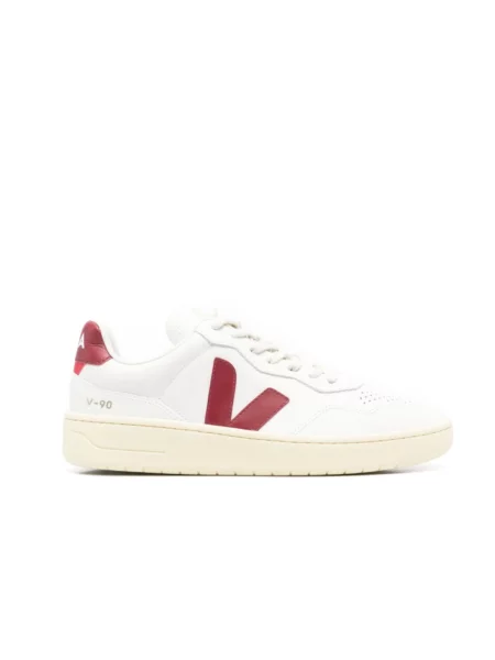 Sneakersy Veja skórzane z logo białe