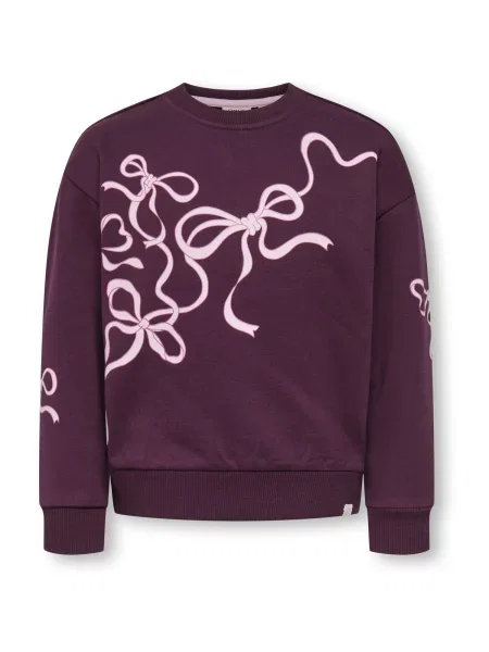 Only Mini Sweater majica tamno / rosé ljubičasta