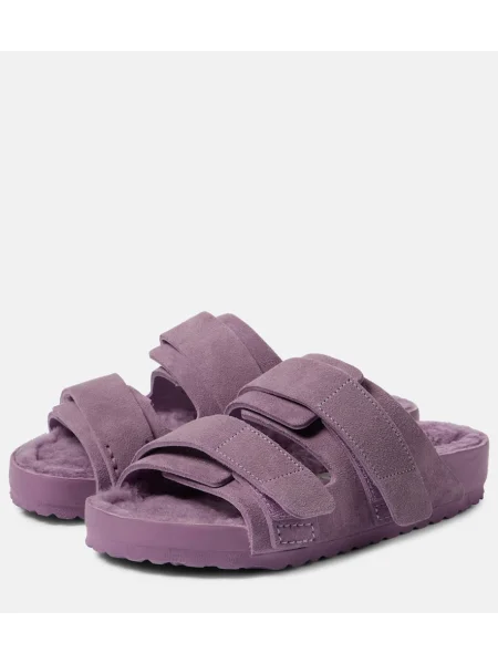 Sandale Birkenstock 1774 din piele de căprioară violet