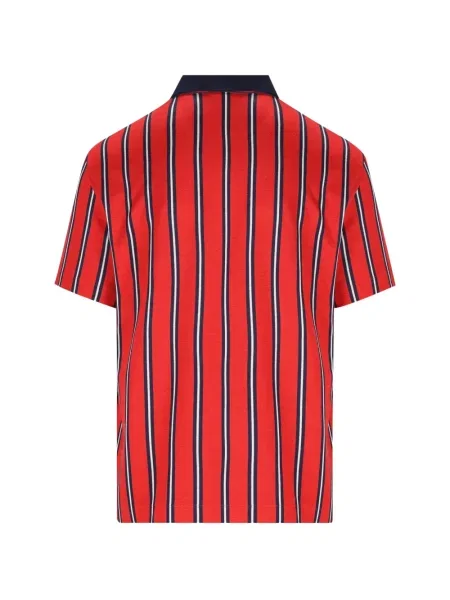 Ριγέ polo Valentino Garavani με σχέδιο κόκκινο
