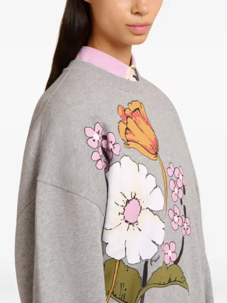 Hanorac Marni cu model floral cu imagine gri