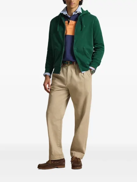 Ριγέ polo Polo Ralph Lauren με κουκούλα με αυτόγραφο λευκό