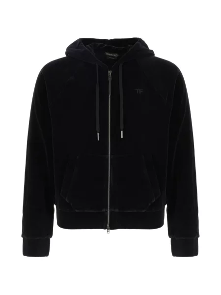 Lung hanorac cu glugă Tom Ford negru