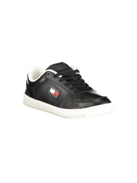 Sneakersy Tommy Hilfiger skórzane czarne