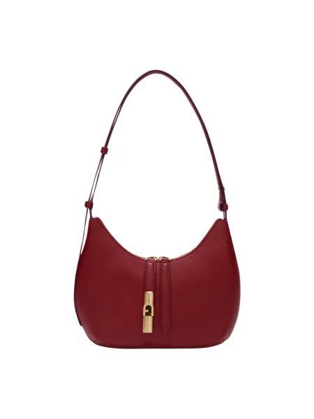 Torebka Furla zamszowa bordowa