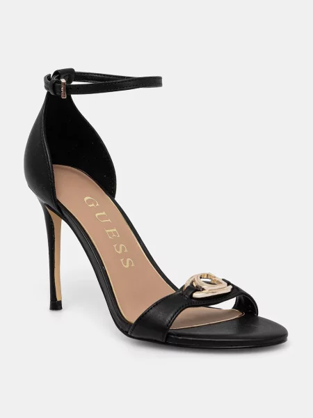 Usnjeni sandali Guess KABRINA FLTKAB črna
