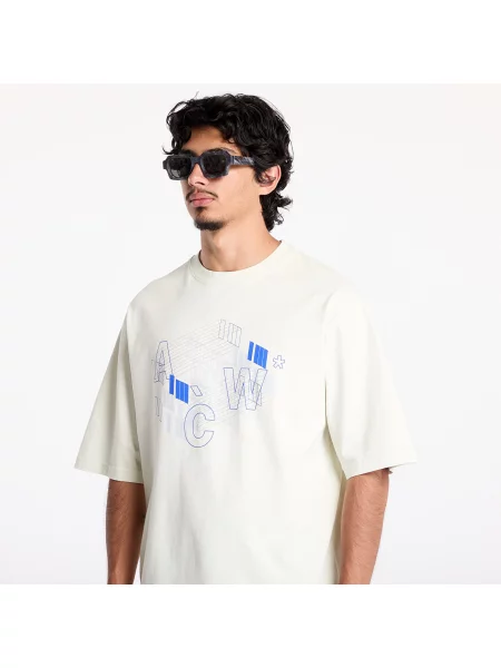 A-COLD-WALL* t-shirt Schematic beżowy z nadrukiem biała