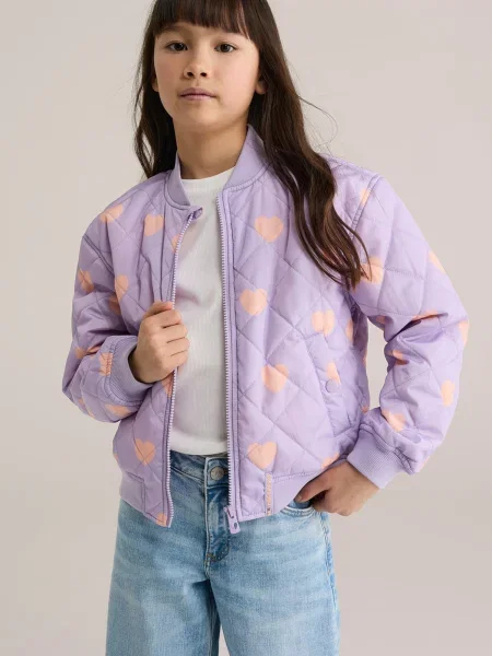 WE Fashion Geacă de primăvară-toamnă mov lavandă roz