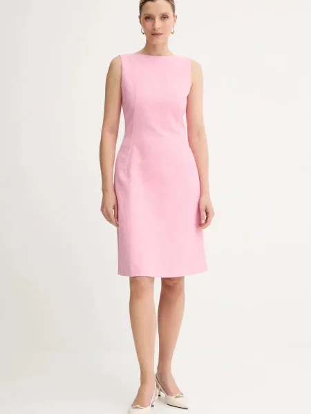 Сукня Weekend Max Mara mini розкльошена рожевий