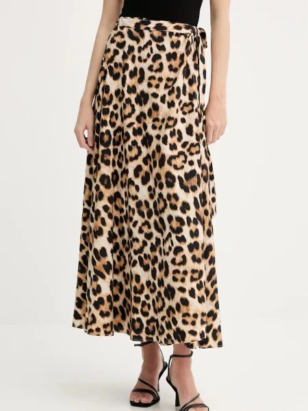 MUNTHE fustă UBBA maxi evazati maro