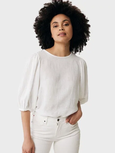 Льняная рубашка Mexx белая