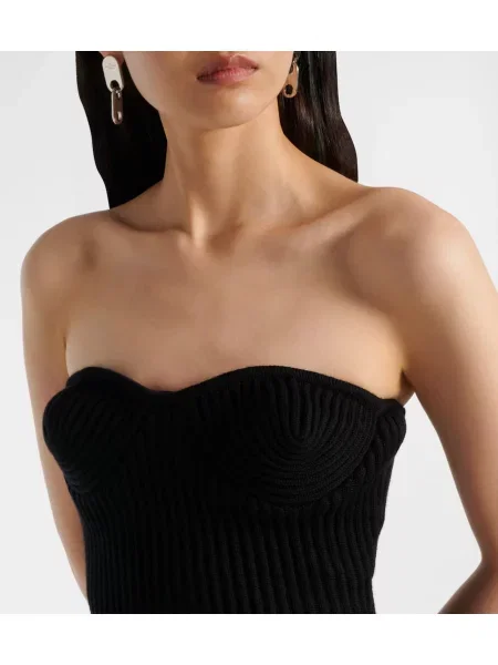 Top Jean Paul Gaultier de lână negru