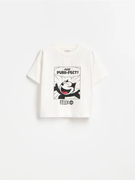 Reserved Футболка Felix the Cat кремовий 