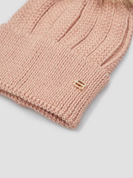 Шерстяная шапка Baldinini розовая