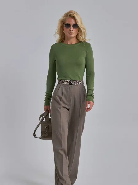 Джемпер TrikoBakh оливковий бавовна/віскоза