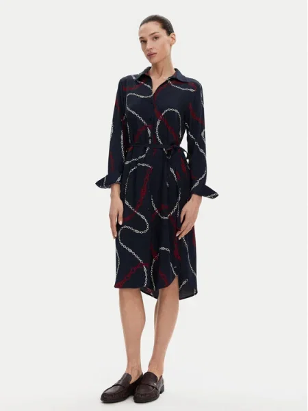Tommy Hilfiger Rochie tip cămașă Bleumarin