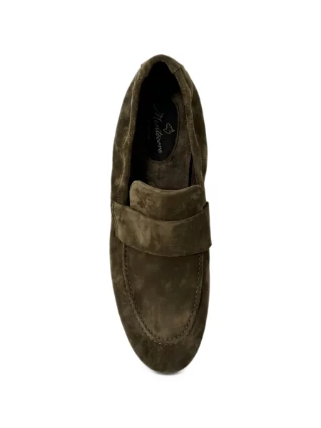 Chiloți Montecore din piele de căprioară slip-on verde