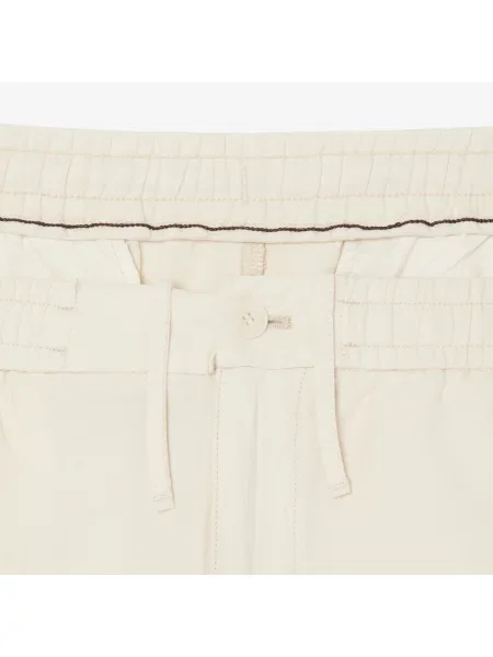 Lacoste Lniane Spodnie Chino O Kroju Regular Fit beżowy