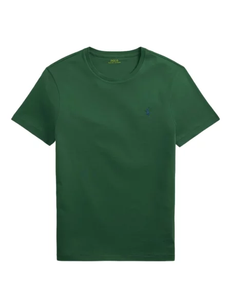 Дълго мрежеста тениска Polo Ralph Lauren с кръгло деколте зелено