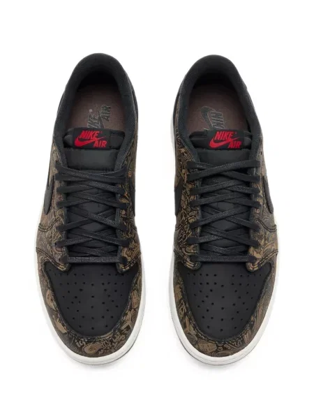 Sneakerși Nike Air Jordan cu model floral retro negru