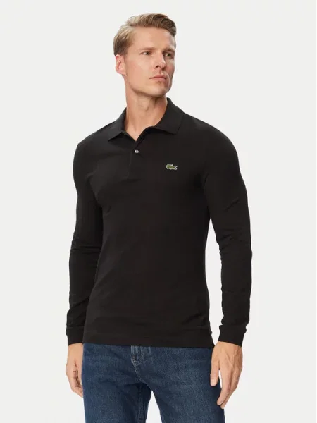 Lacoste majica dugih rukava za muškarce od pamuka crna