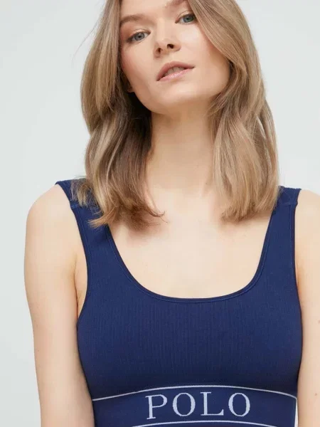 Сутиен Polo Ralph Lauren с изчистен дизайн тъмносиньо