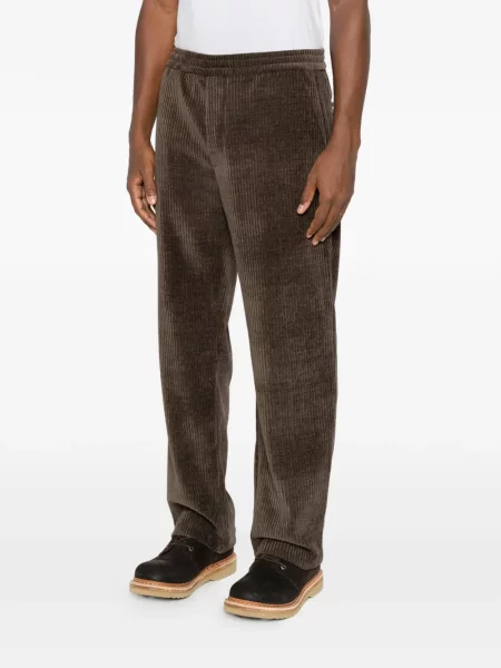 Pantaloni Hosio de catifea cord maro