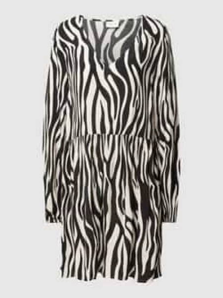 Sukienka mini z ze zwierzęcym nadrukiem model ‘FINI’ Vila czarna