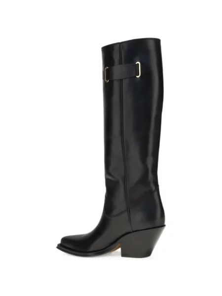 Cizme Chloé din piele negru