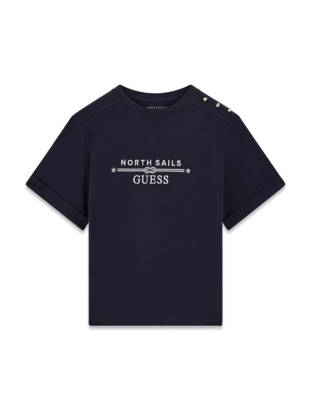 Guess Tricou GUESS x NORTH SAILS Bleumarin albastru