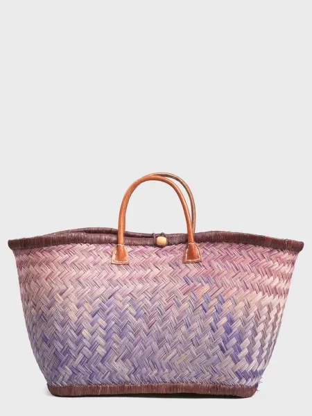 Le Comptoir de la plage Пляжна сумка Солома фіолетовий