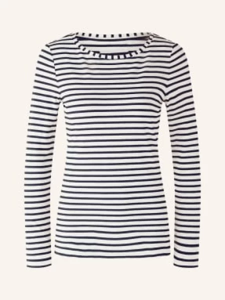 OUI Tričko SUMIKO černá / offwhite bílé