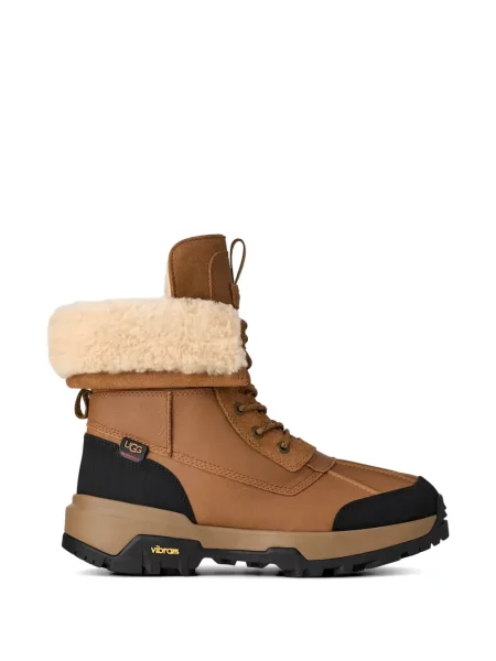 Botine Ugg cu șireturi din dantelă maro