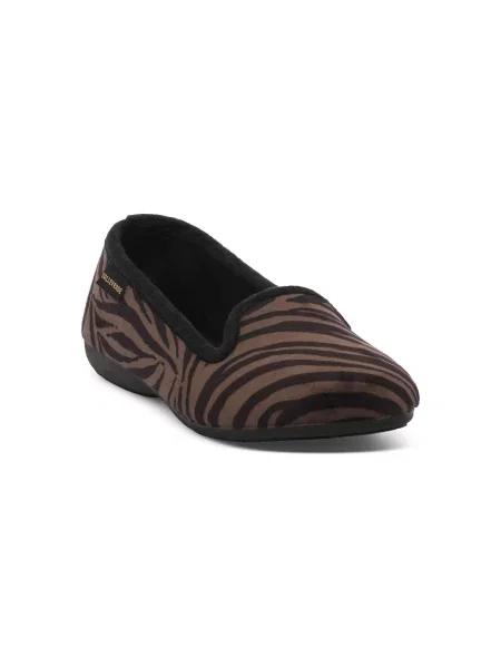 Zebra mintás félcipő Valleverde fekete