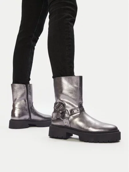 Steve Madden Botki Zwart Srebrny