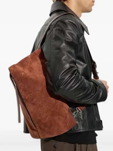 Rucsac Ps Paul Smith din piele de căprioară maro