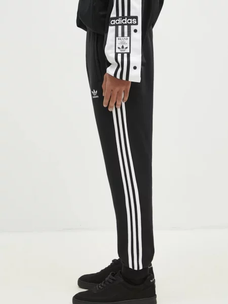 Spodnie dresowe Adidas w paski czarne